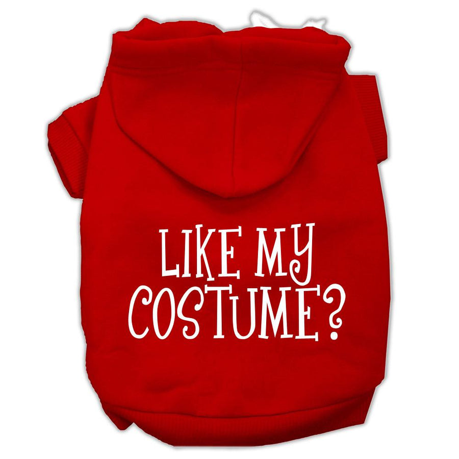 Like My Costume? Screen Print Pet Hoodies Red Size M (12)