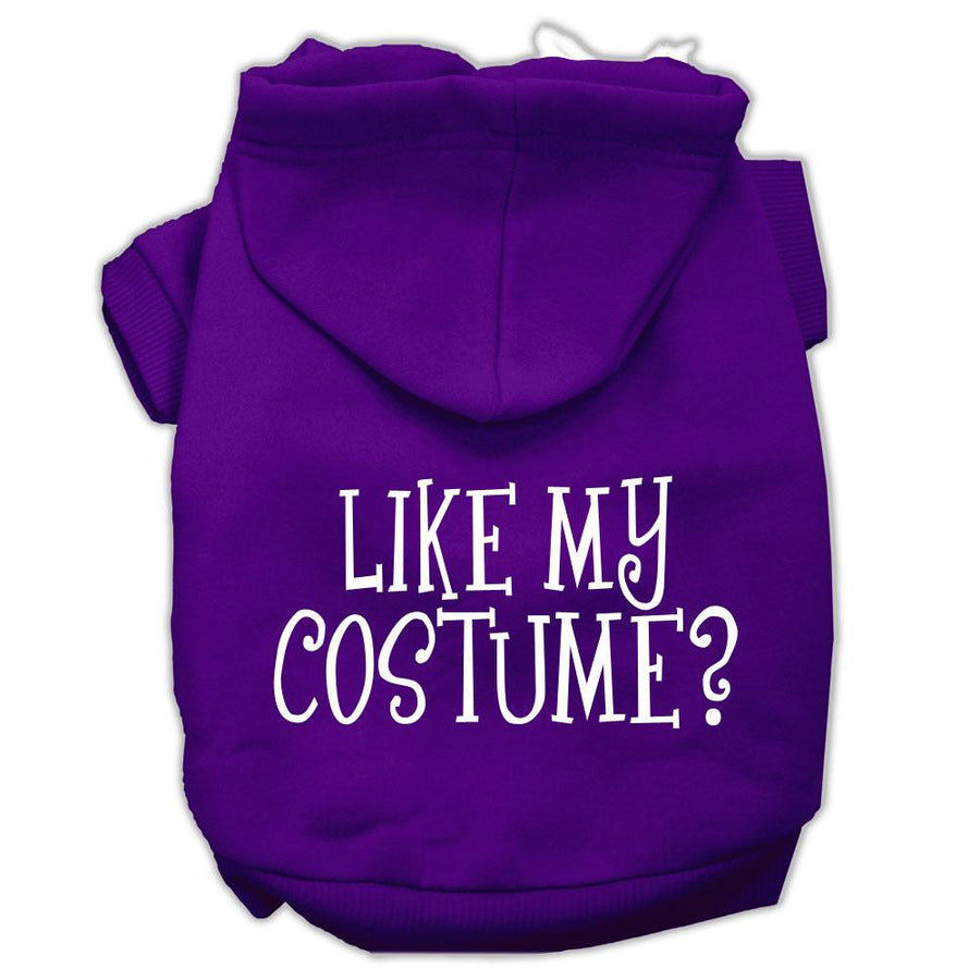 Like My Costume? Screen Print Pet Hoodies Purple Size S (10)