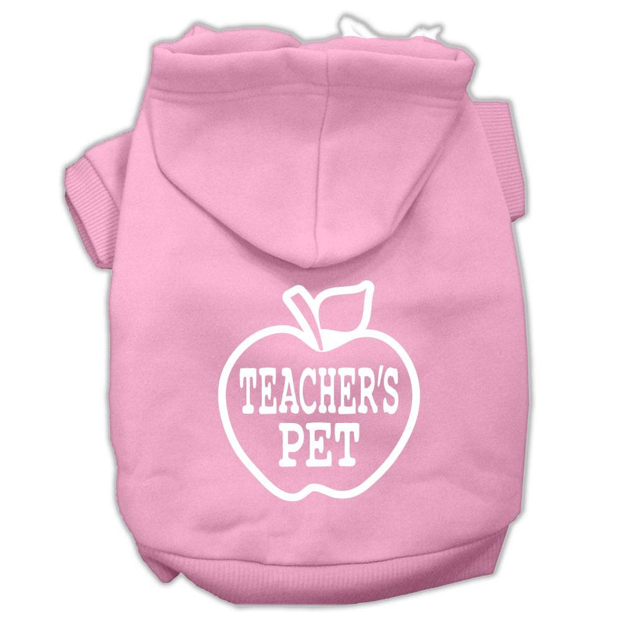 Teachers Pet Screen Print Pet Hoodies Light Pink Size Xl (16)