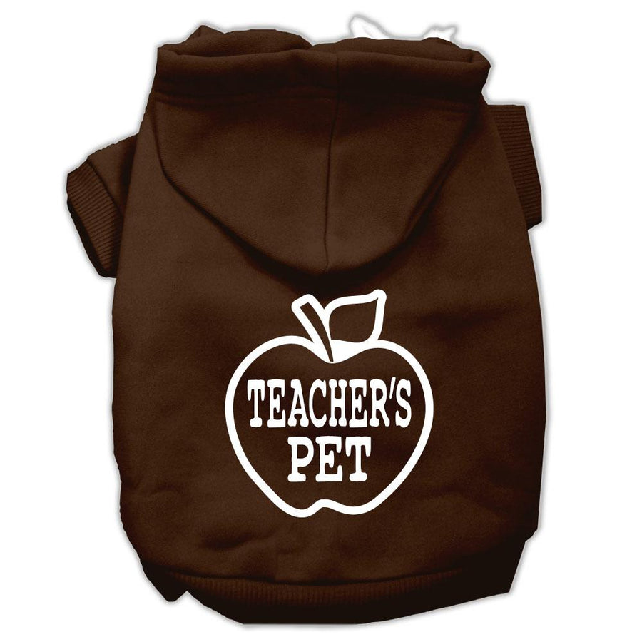Teachers Pet Screen Print Pet Hoodies Brown Size Xxl (18)