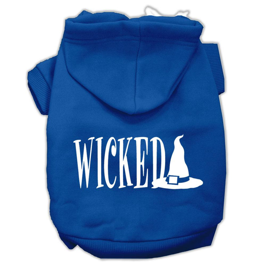 Wicked Screen Print Pet Hoodies Blue Size Xl (16)