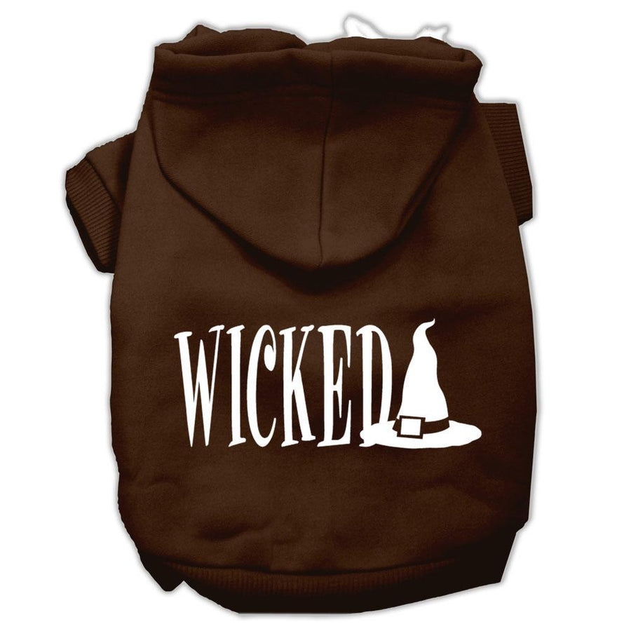 Wicked Screen Print Pet Hoodies Brown Size Xl (16)