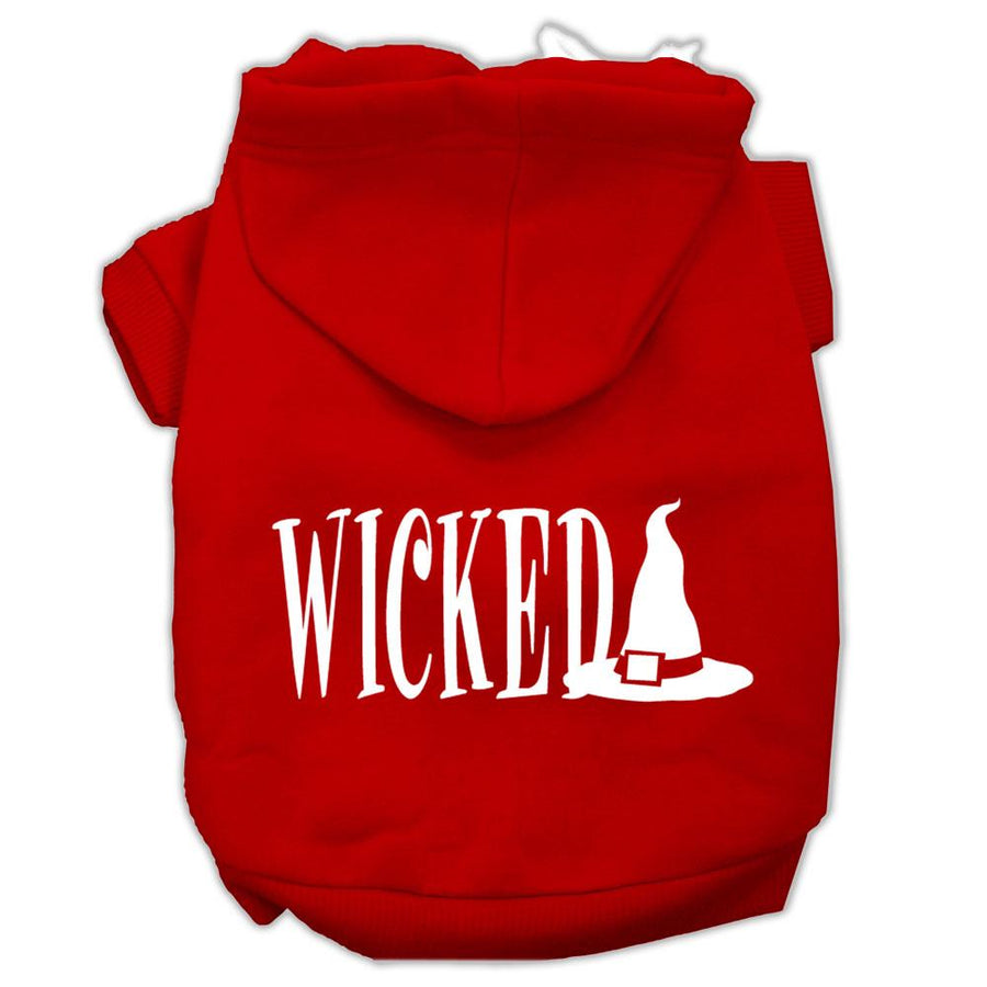 Wicked Screen Print Pet Hoodies Red Size Xl (16)