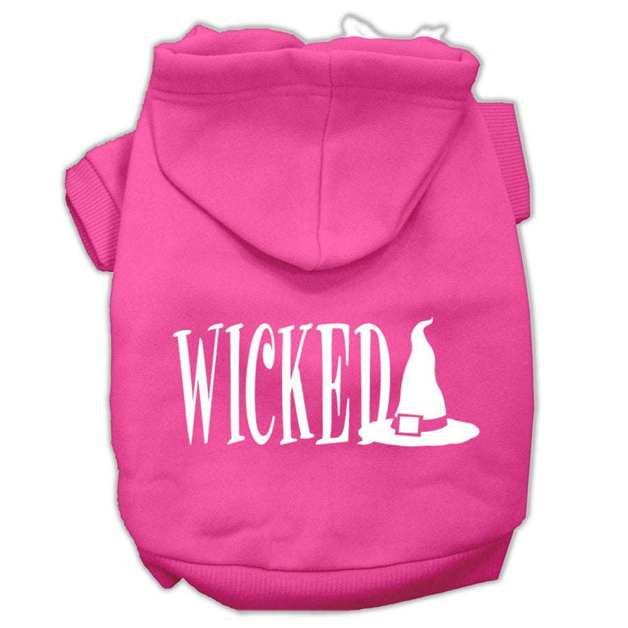 Wicked Screen Print Pet Hoodies Bright Pink Size Xxxl(20)