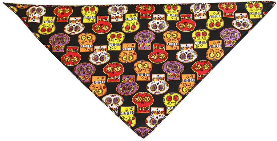Crazy Skulls Tie-on Pet Bandana Size Small