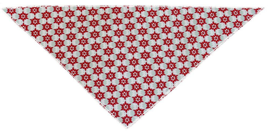Vintage Snowflake Tie-on Pet Bandana Size Small