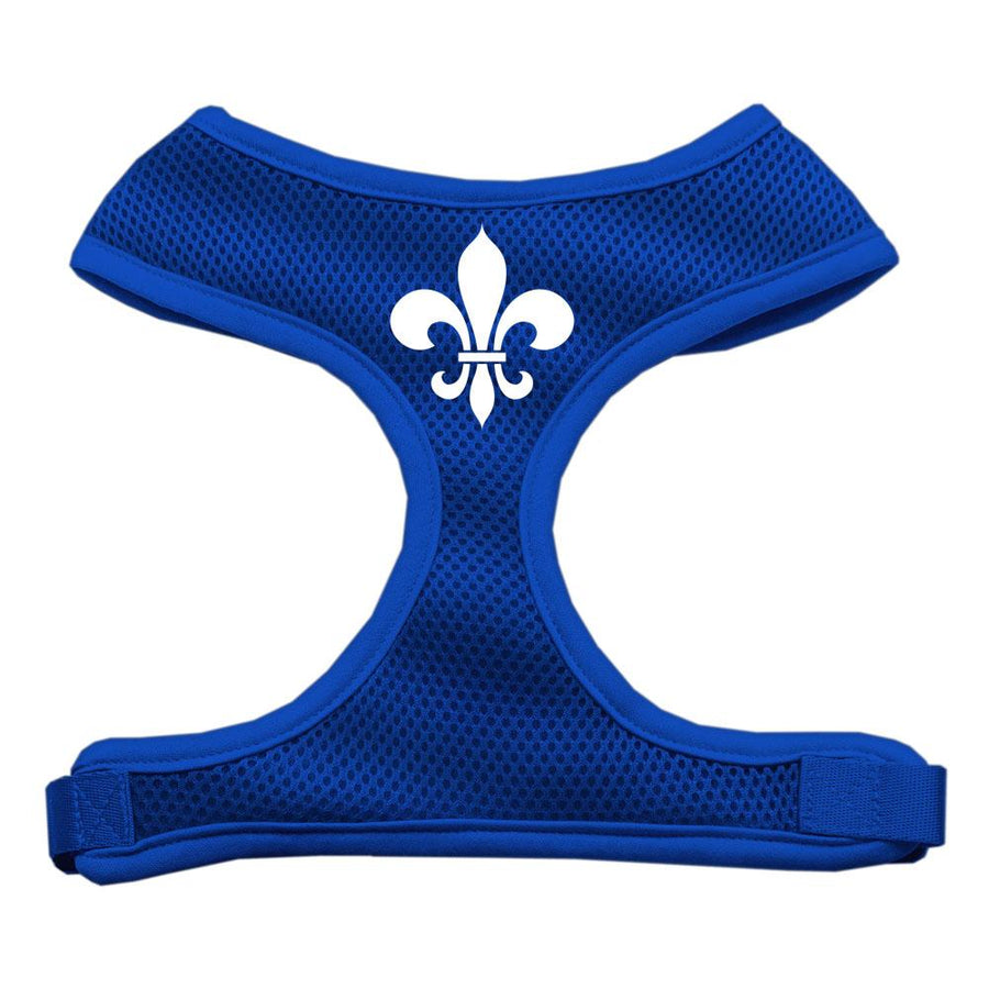 Fleur De Lis Design Soft Mesh Harnesses Blue Small