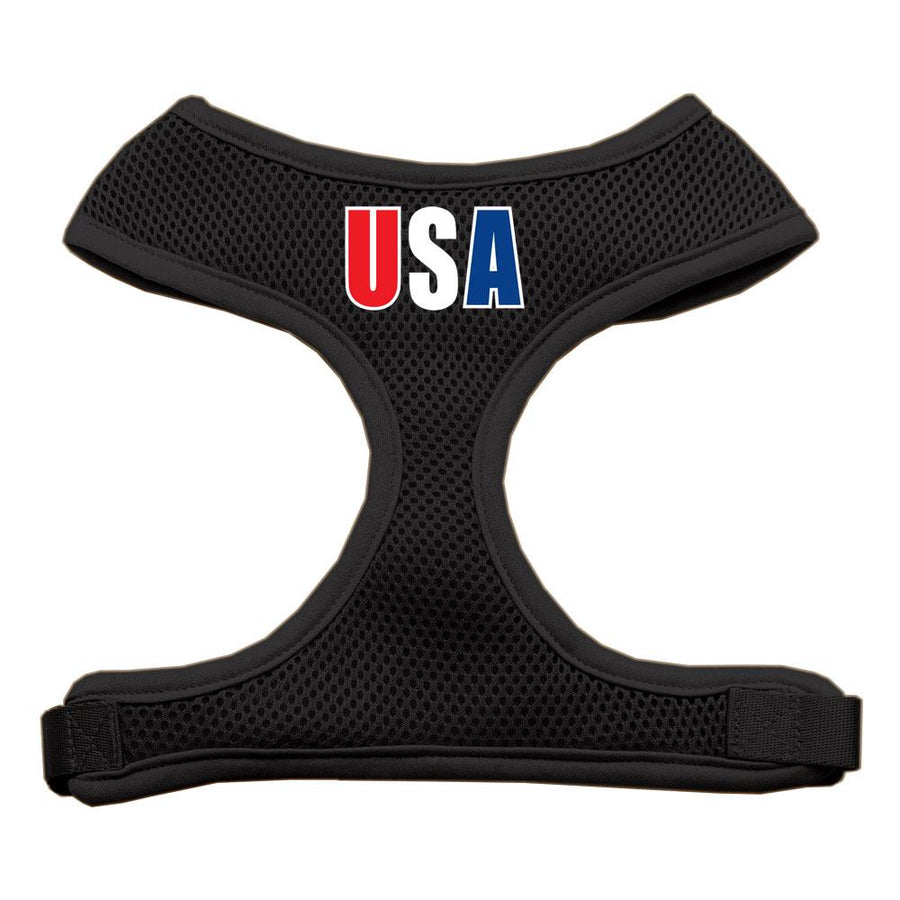 Usa Star Screen Print Soft Mesh Harness Black Small