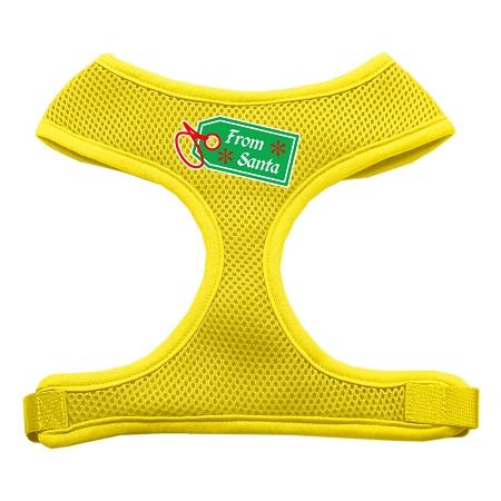 From Santa Tag Screen Print Mesh Harness Yellow Large