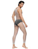 White Length Fishnet Bodystocking For Men