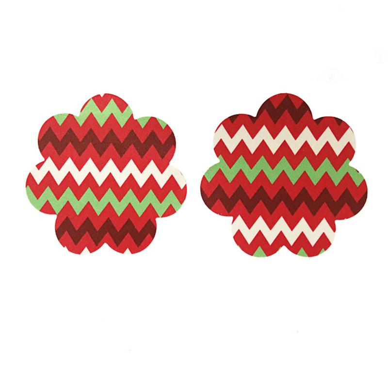 Lovely  Christmas Pasties Disposable Flower Shape Nipple Covers