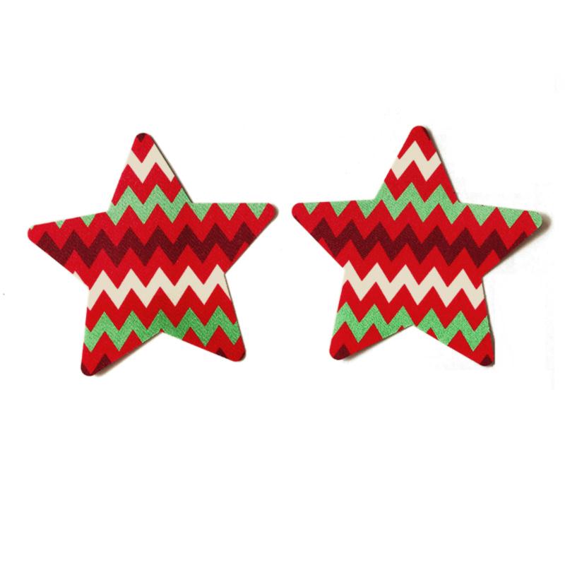 Lovely  Christmas Pasties Disposable Star Shape Nipple Covers