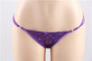 Purple Lace Crochet Lined Sexy Thong
