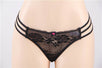 Naughty Black Lace Strapy Plus Size Panty