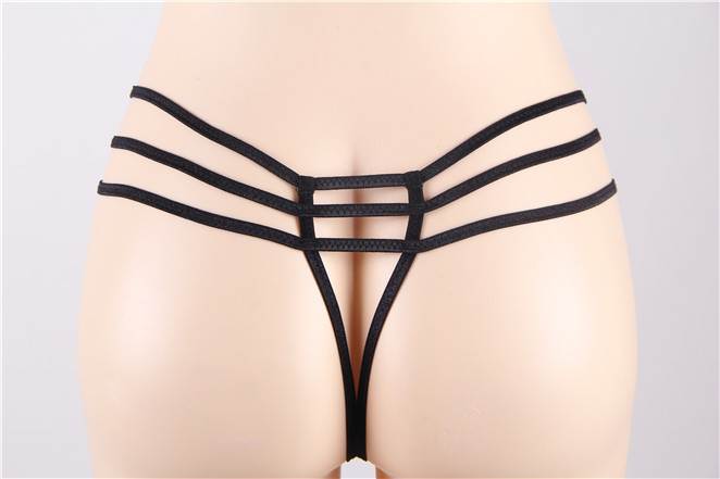 Naughty Black Lace Strapy Plus Size Panty