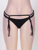 Black Double Straps Concise Garter Panty