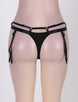 Black Double Straps Concise Garter Panty