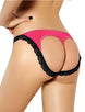 Heartbreaker Lace Trimmed Open Back Pink Panty
