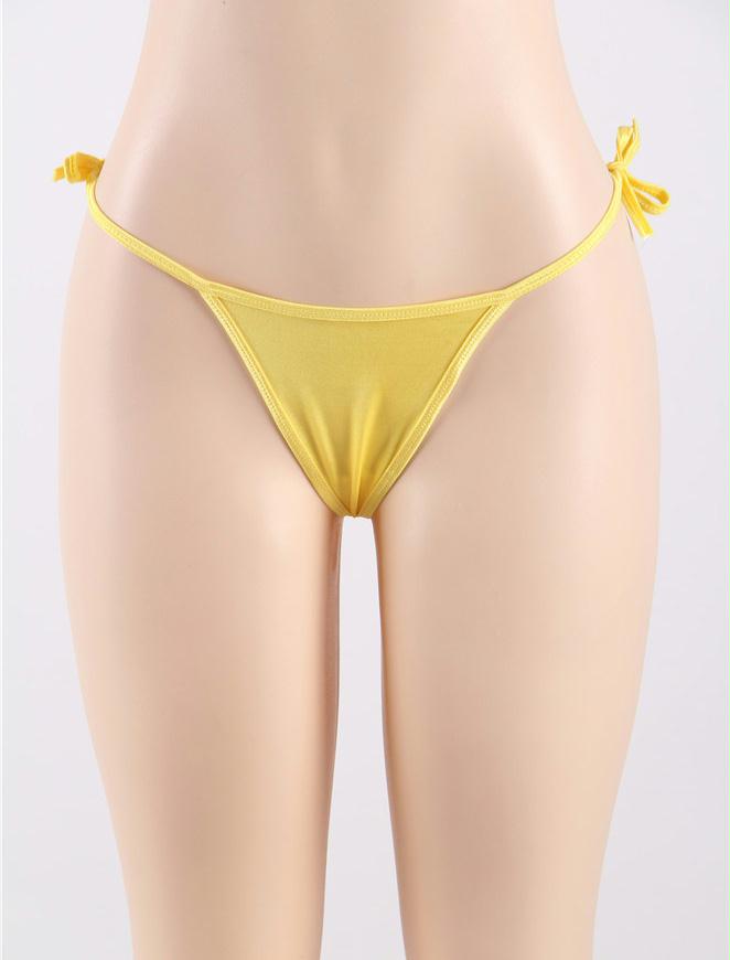 Yellow Sexy Crochless G-String