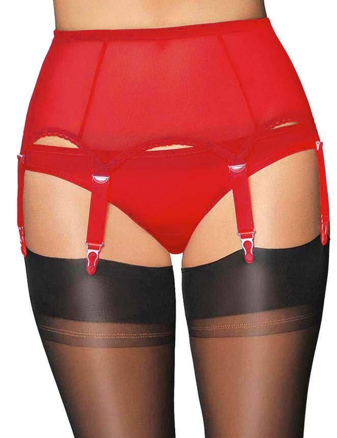 Red Sexy Lace Garter Panty
