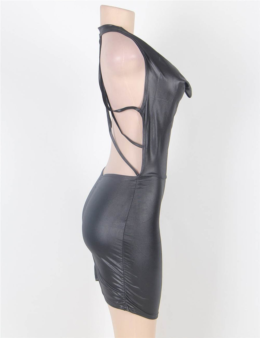 Strappy Back Halter Dress