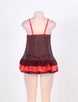 Sexy Ruffle Red Dot Print Babydoll Dress