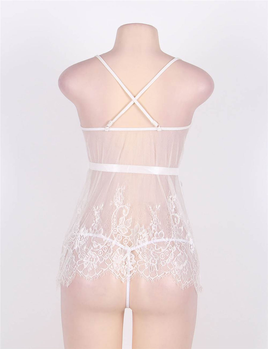 Ivory Lace Babydoll and G-String