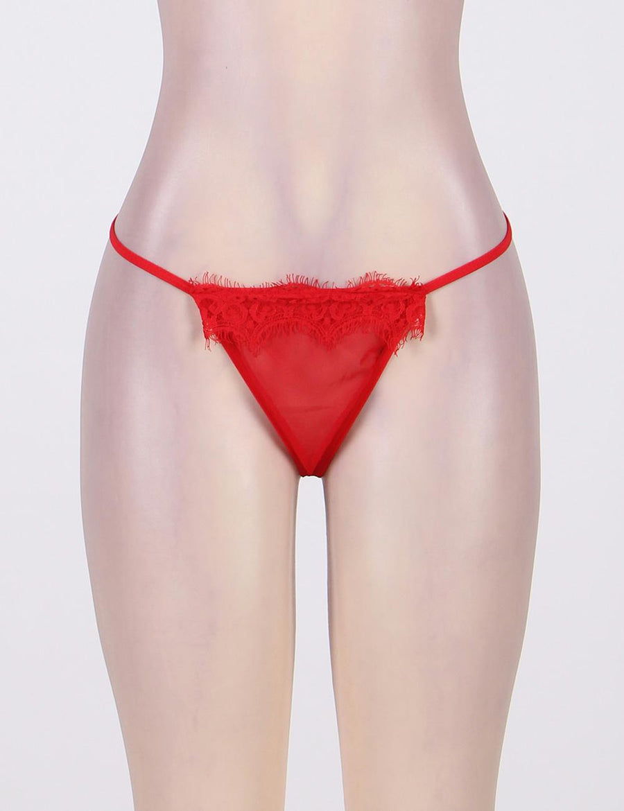 Plus Size Charming Red Robe With Panty