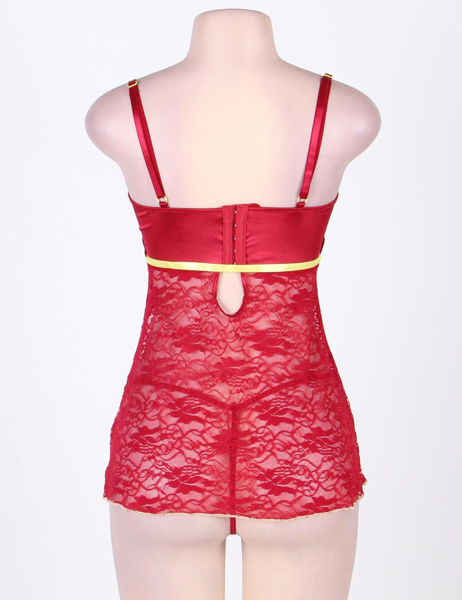 Red Plus Size Erotic Dark  Lingerie