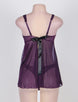 Plus Size Appealing Purple Mini Dress With Straps