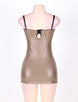 Plus Size Glamorous Leather Chemise