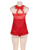 Plus Size Lovely red heart pattern babydoll