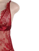 Plus Size Red Eyelash Lace Sexy Babydoll