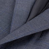 Windowpane Wool Two Button Suit - Charcoal Gray / Blue