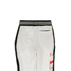Stripe Logo Cotton Sweatpants - White / Black