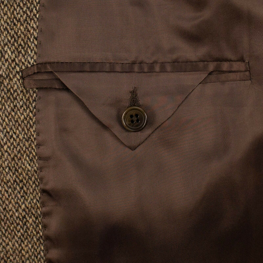 Drop 7 Tweed Wool Three Roll 2 Button Sport Coat - Brown