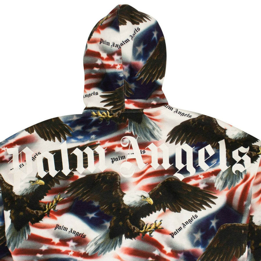 Cotton Eagle Print Hoodie - Multi-Color