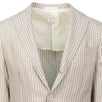 Drop 8 Striped Silk Blend 3 Roll 2 Button Sport Coat - Ivory