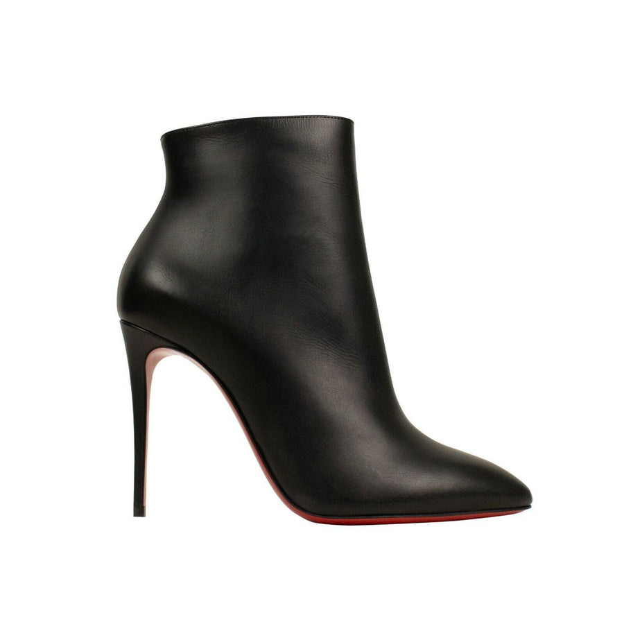 'Eloise' Leather Ankle Boots - Black