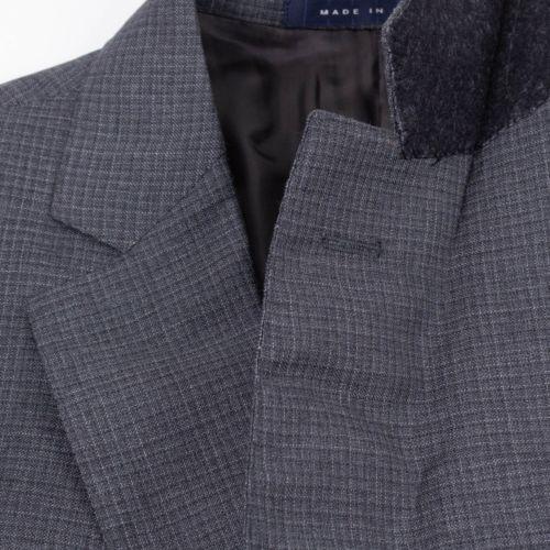 Drop 6 Micro Graph Checked Wool Two Button Three Peice Suit - Gray