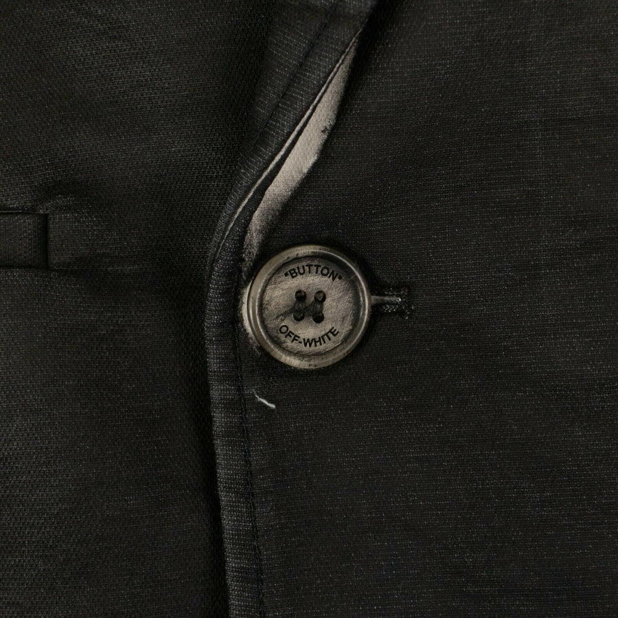 Paint Double Breasted Blazer - Black