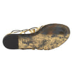 Metallic Leather Gladiator Sandals - Gold