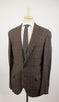 Cashmere Blend Check 3/2 Button Sport Coat - Brown
