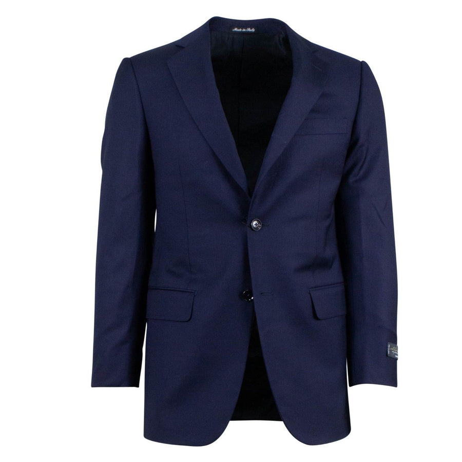 Drop 8 Solid Wool Two Button Suit - Navy Blue