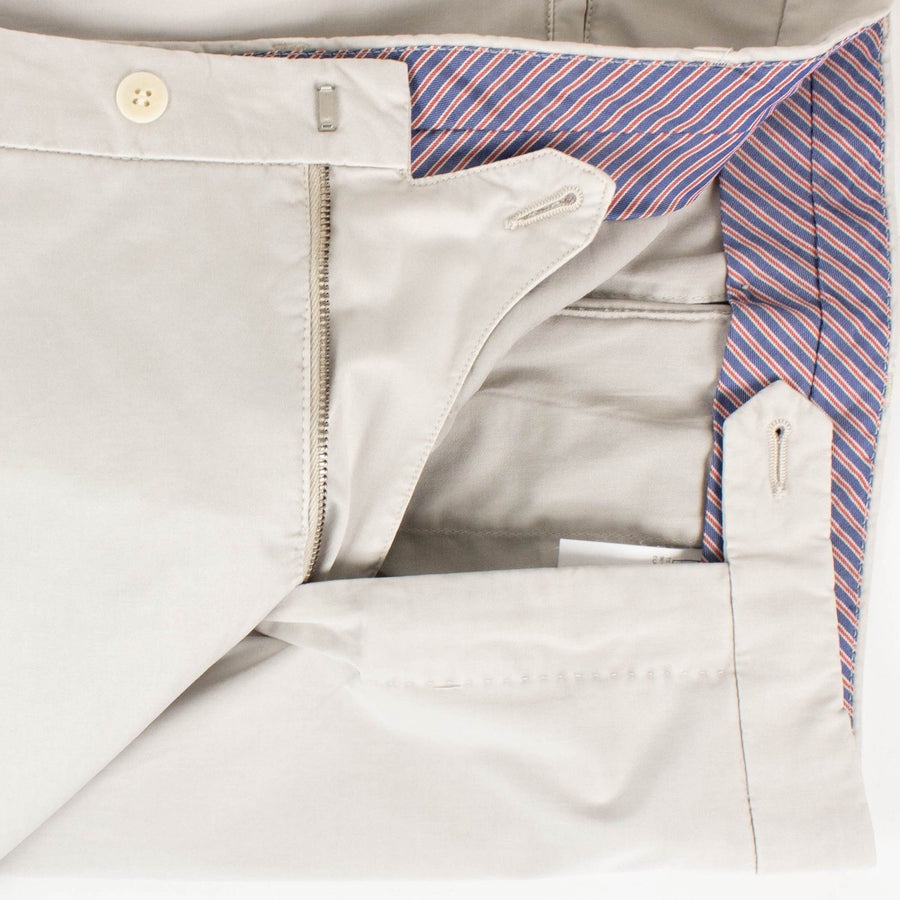 Beige Cotton Blend Pants