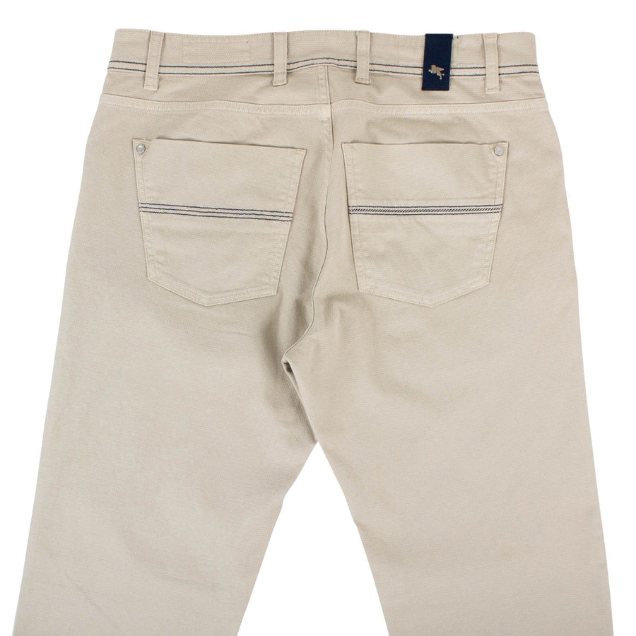 Beige Cotton Blend Pants