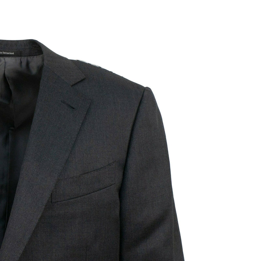 Wool Two Button Suit - Gray