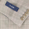 Drop 7 Plaid Two Button Suit - Beige