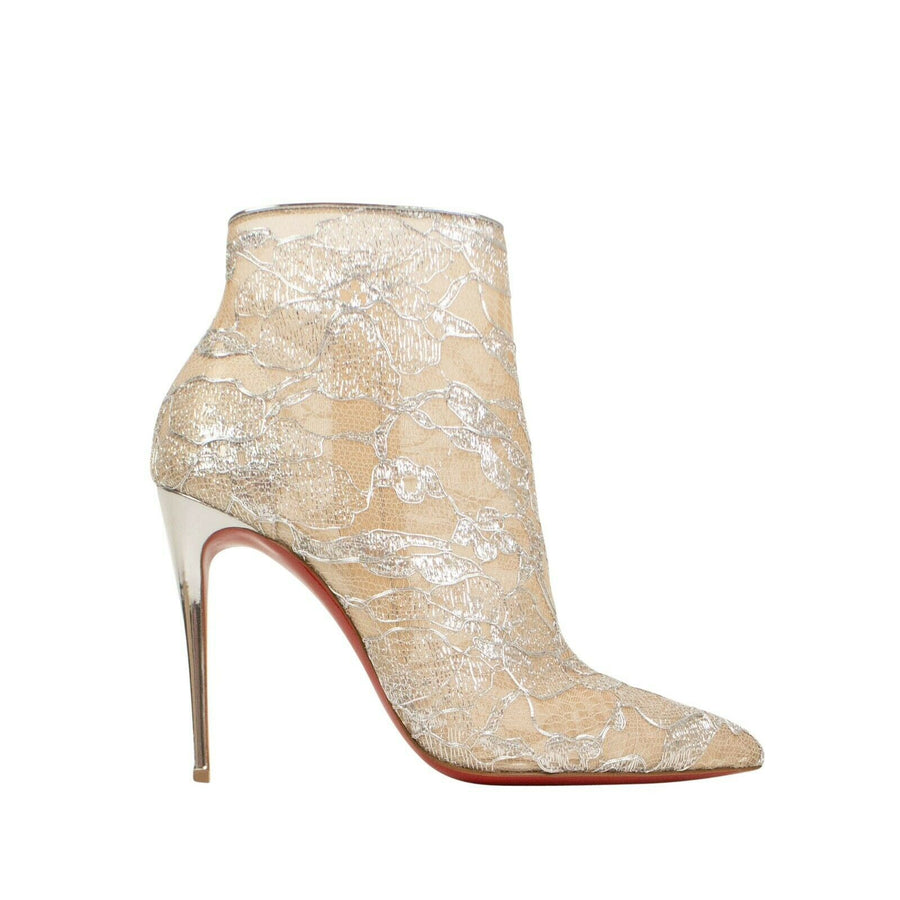 Gipsybootie Lace 100mm Short Boots - Silver