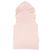 Ribbed Sleeveless Hoodie Sweatshirt - Pink